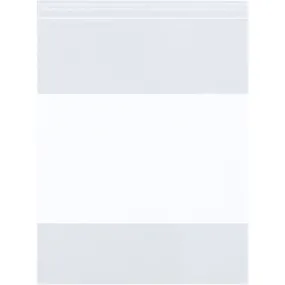 1 1/2 x 2" - 2 Mil  White Block Reclosable Poly Bags, Case Of 1000 Case Of 1000