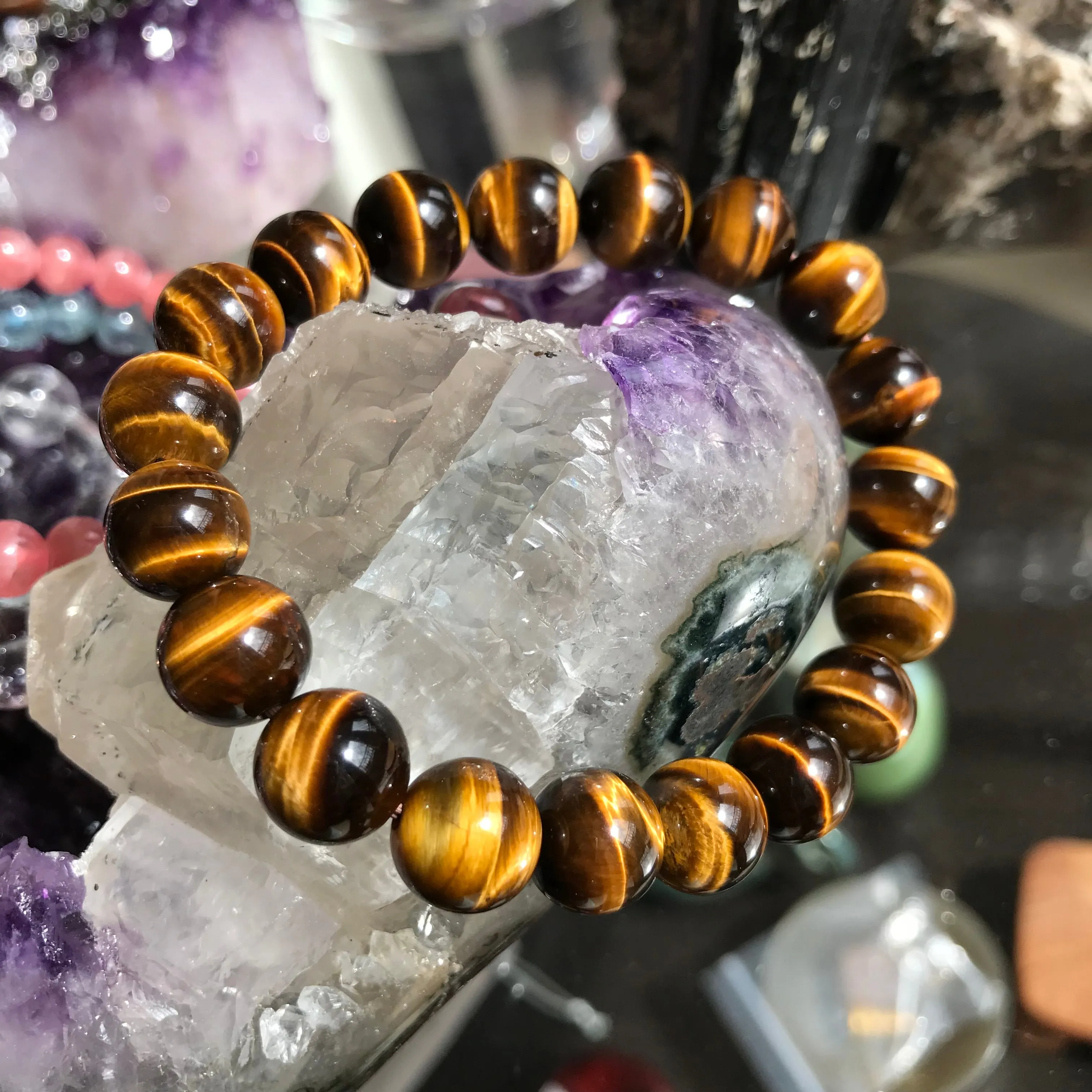 10mm Top Quality Brown Tiger Eye Bracelet | Fashion Healing Stone Jewelry for Men Women