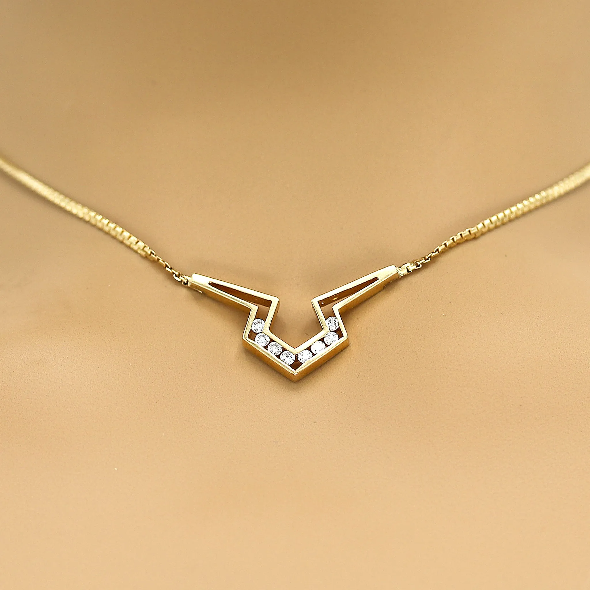 14k Gold Diamond Choker Necklace