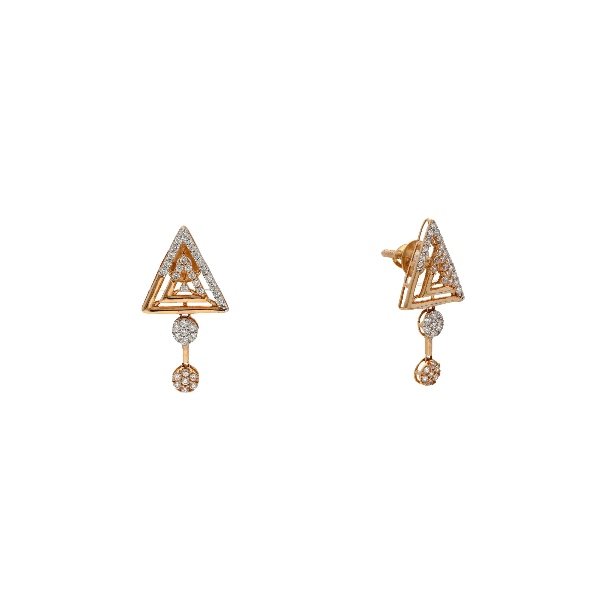 18K Rose Gold & CZ Necklace Set (21gm)