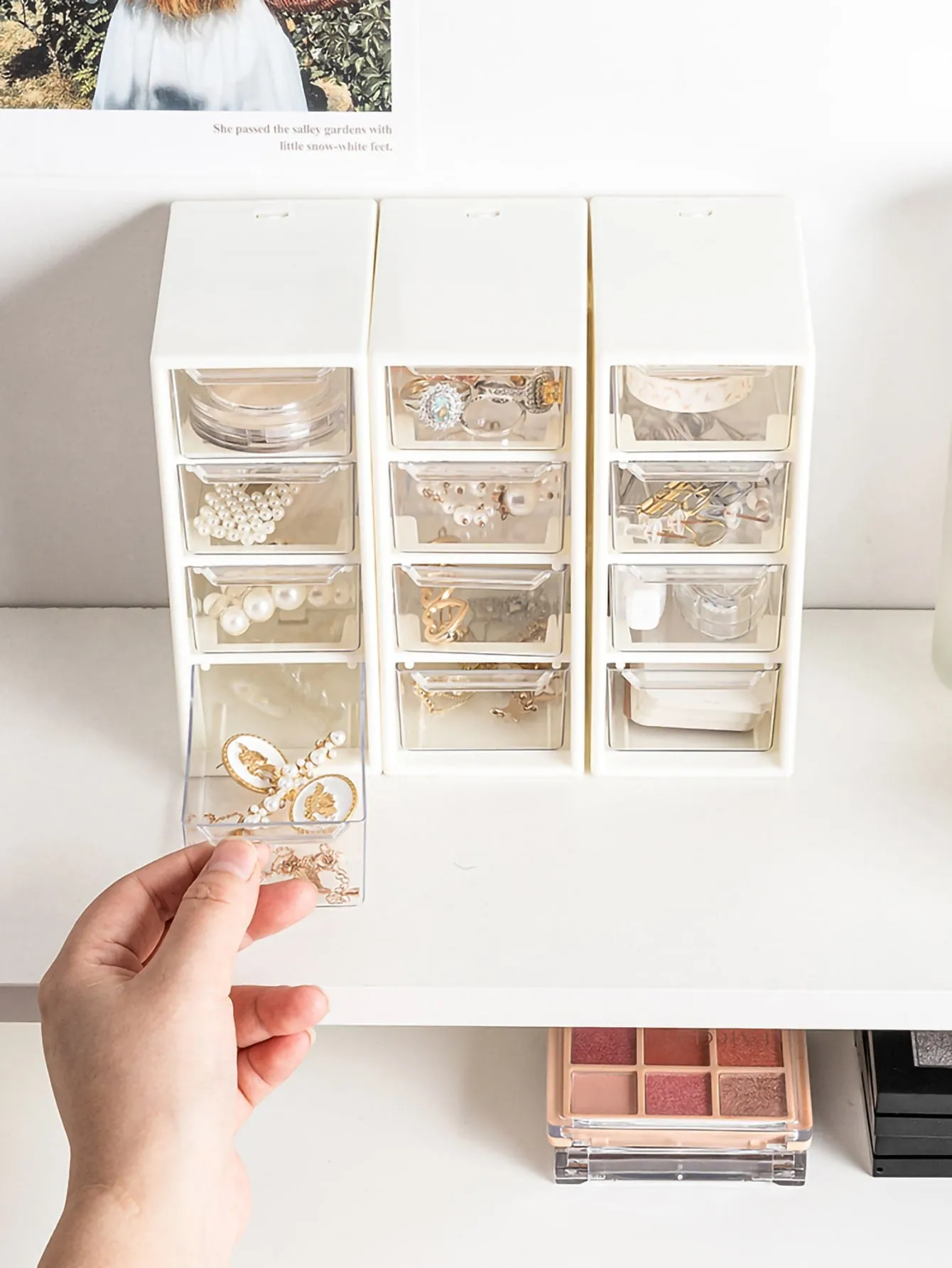 1pc Multi-grid Jewelry Storage Box