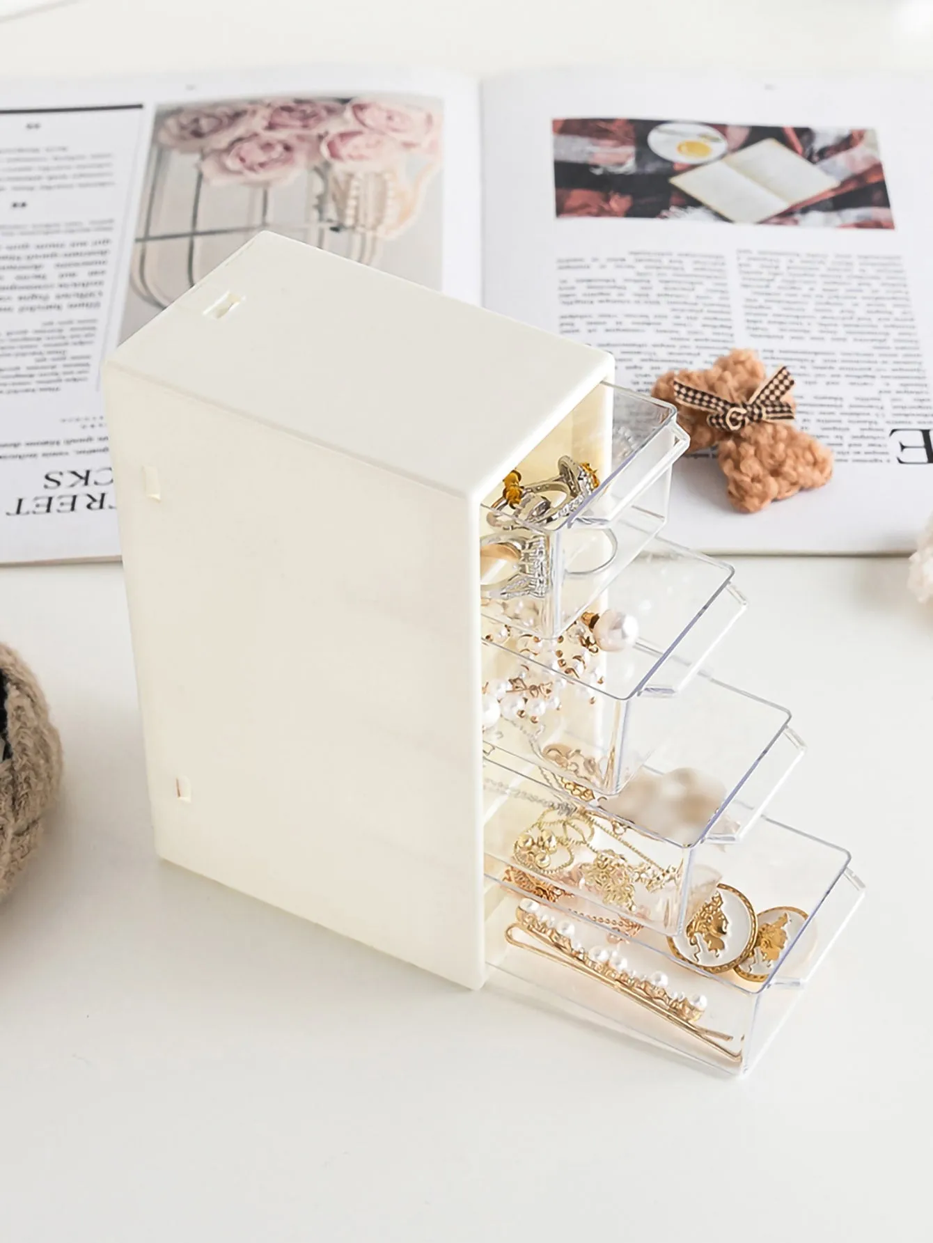 1pc Multi-grid Jewelry Storage Box