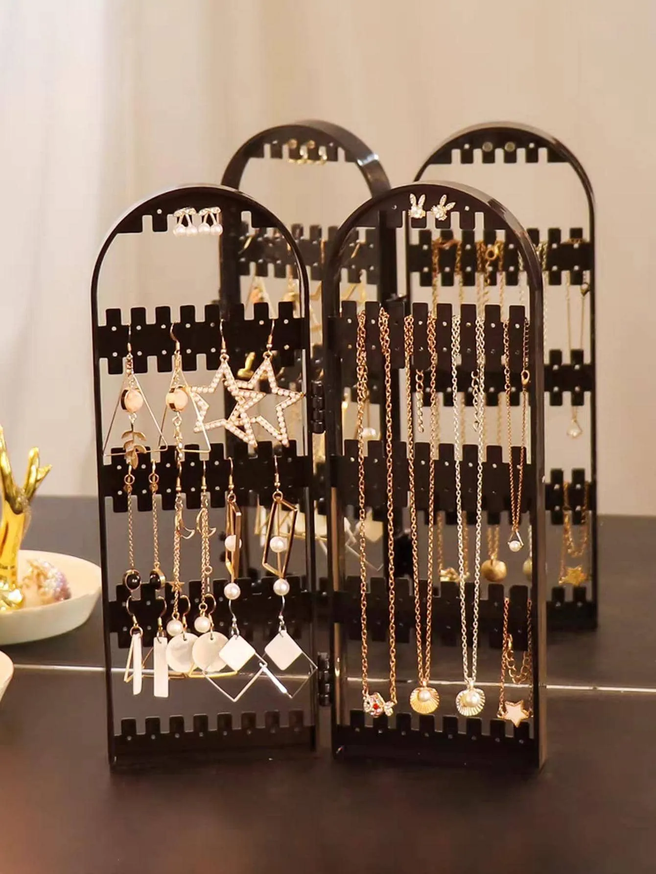 1pc PP Jewelry Tower, Minimalist Multi-layer Jewelry Display Rack For Home