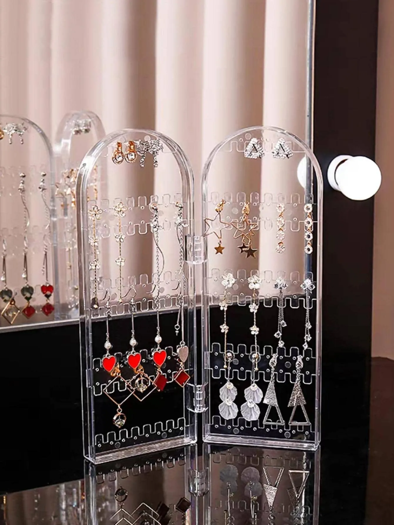 1pc PP Jewelry Tower, Minimalist Multi-layer Jewelry Display Rack For Home