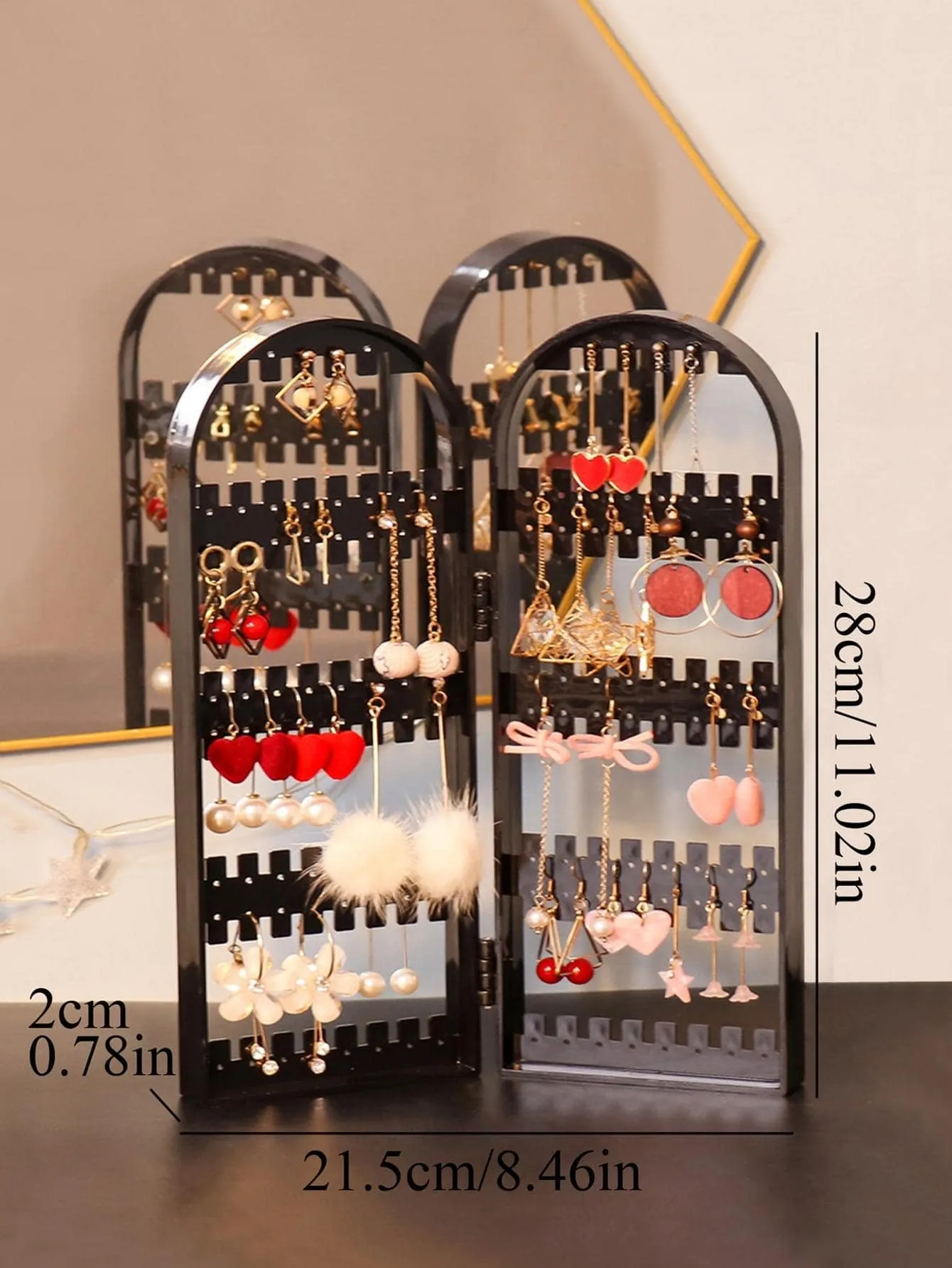 1pc PP Jewelry Tower, Minimalist Multi-layer Jewelry Display Rack For Home