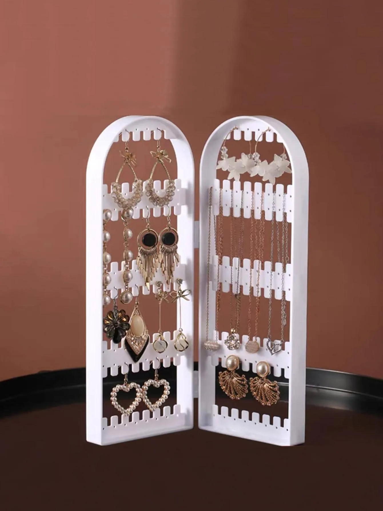 1pc PP Jewelry Tower, Minimalist Multi-layer Jewelry Display Rack For Home