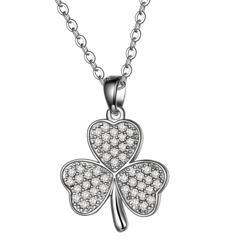 925 Silver CZ Clover Jewelry Sets