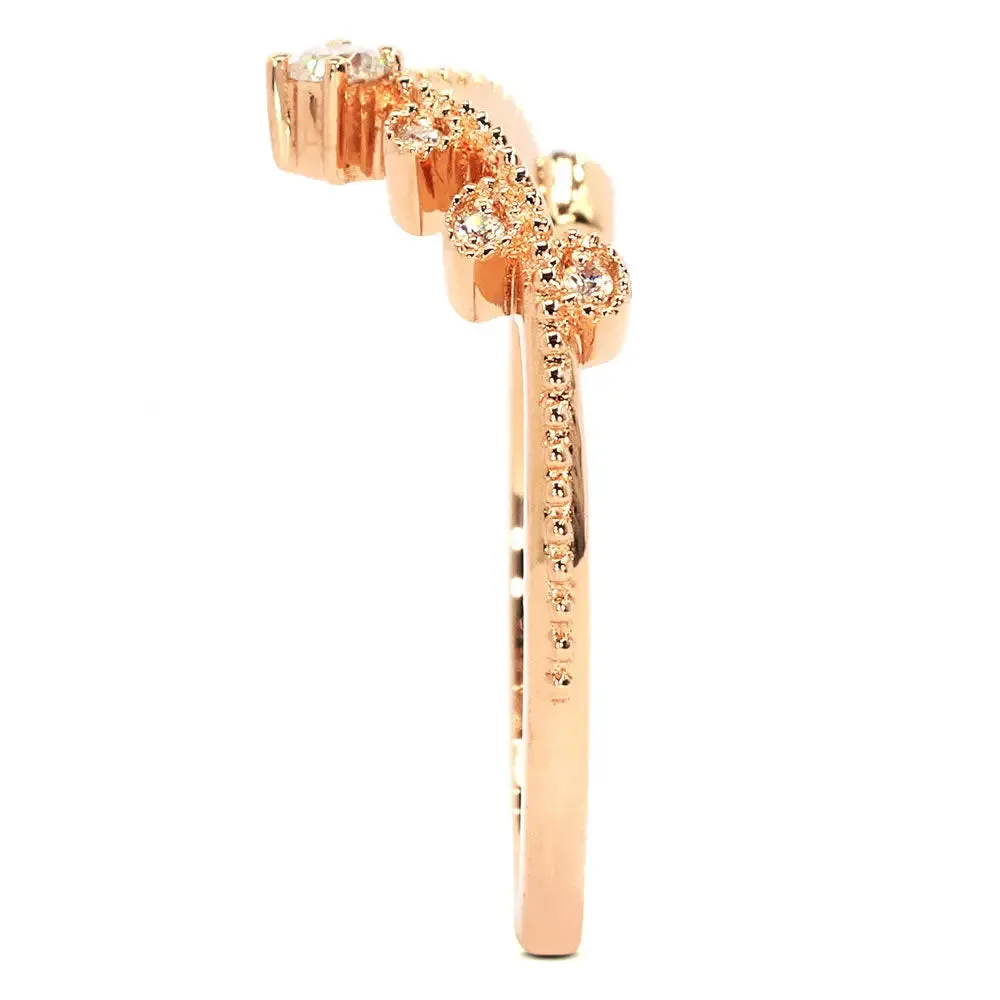[As-Is] Tiara Milgrain Wedding Ring in 18K Rose Gold