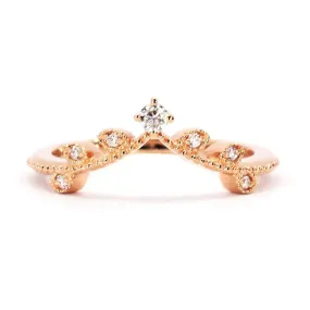 [As-Is] Tiara Milgrain Wedding Ring in 18K Rose Gold