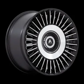 Asanti ABL-40 Tiara 20X9 5X115 5X120 15mm Satin Black With Bright Machined Face