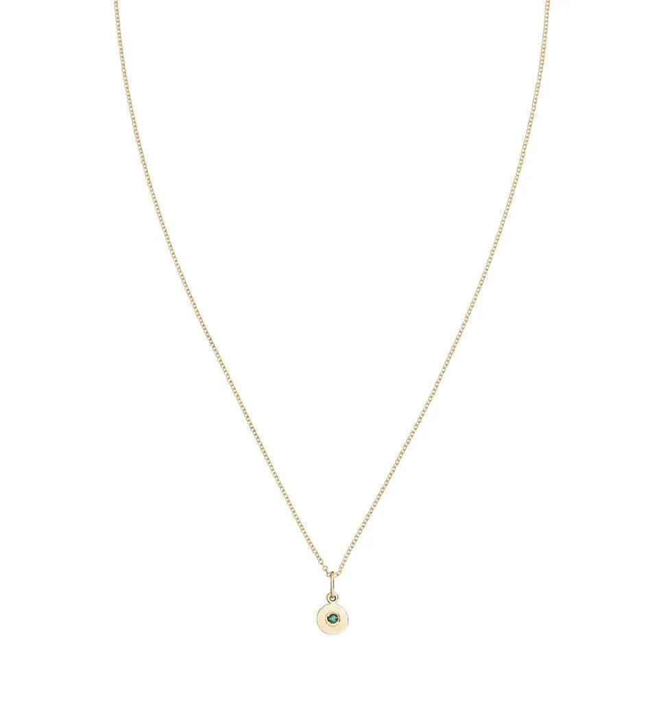 Birthstone Mini Disk Charm With Alexandrite