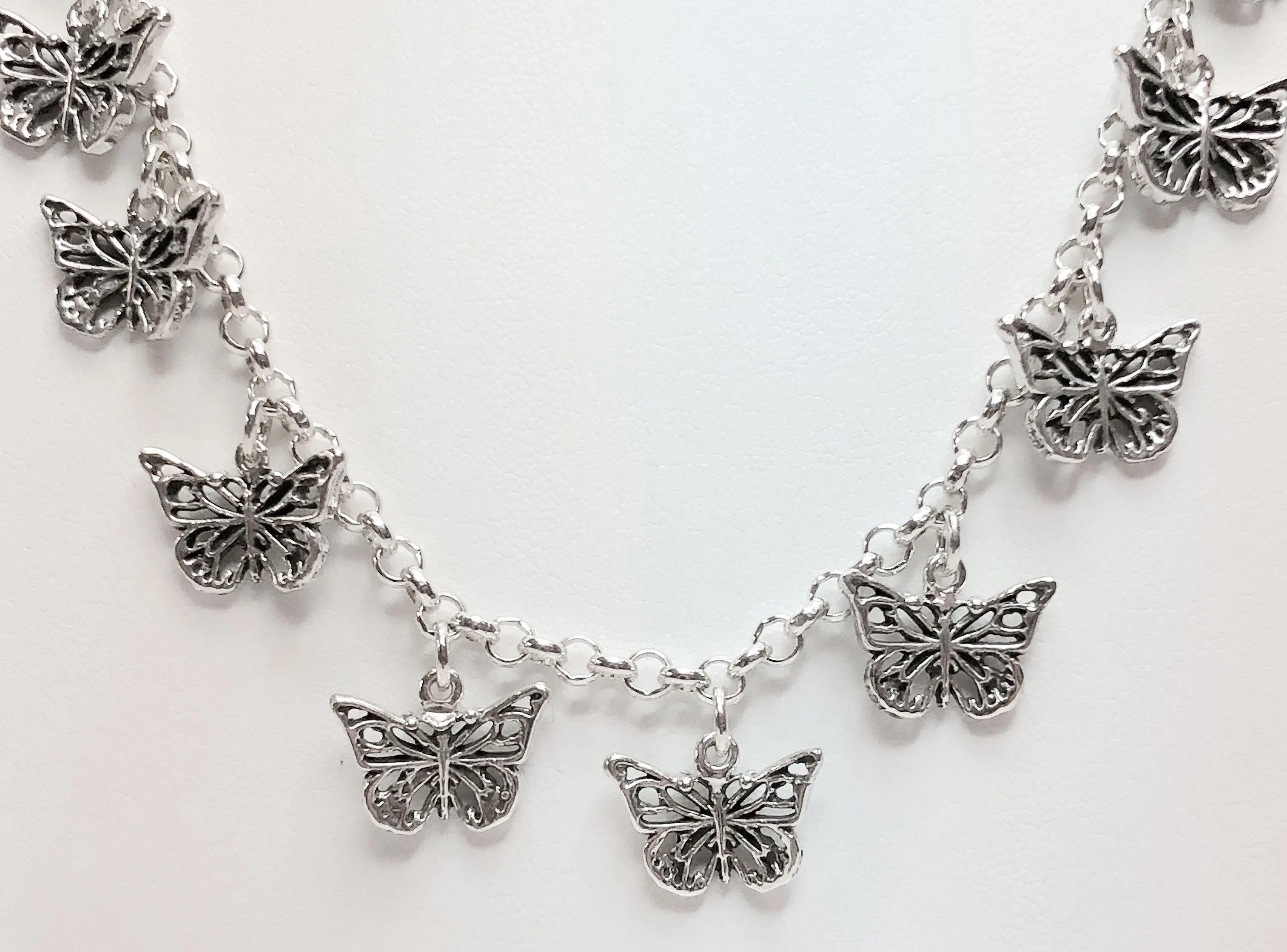Butterfly Necklace Jewelry Sterling Silver Handmade Fashion Jewelry Necklace BY6-NK