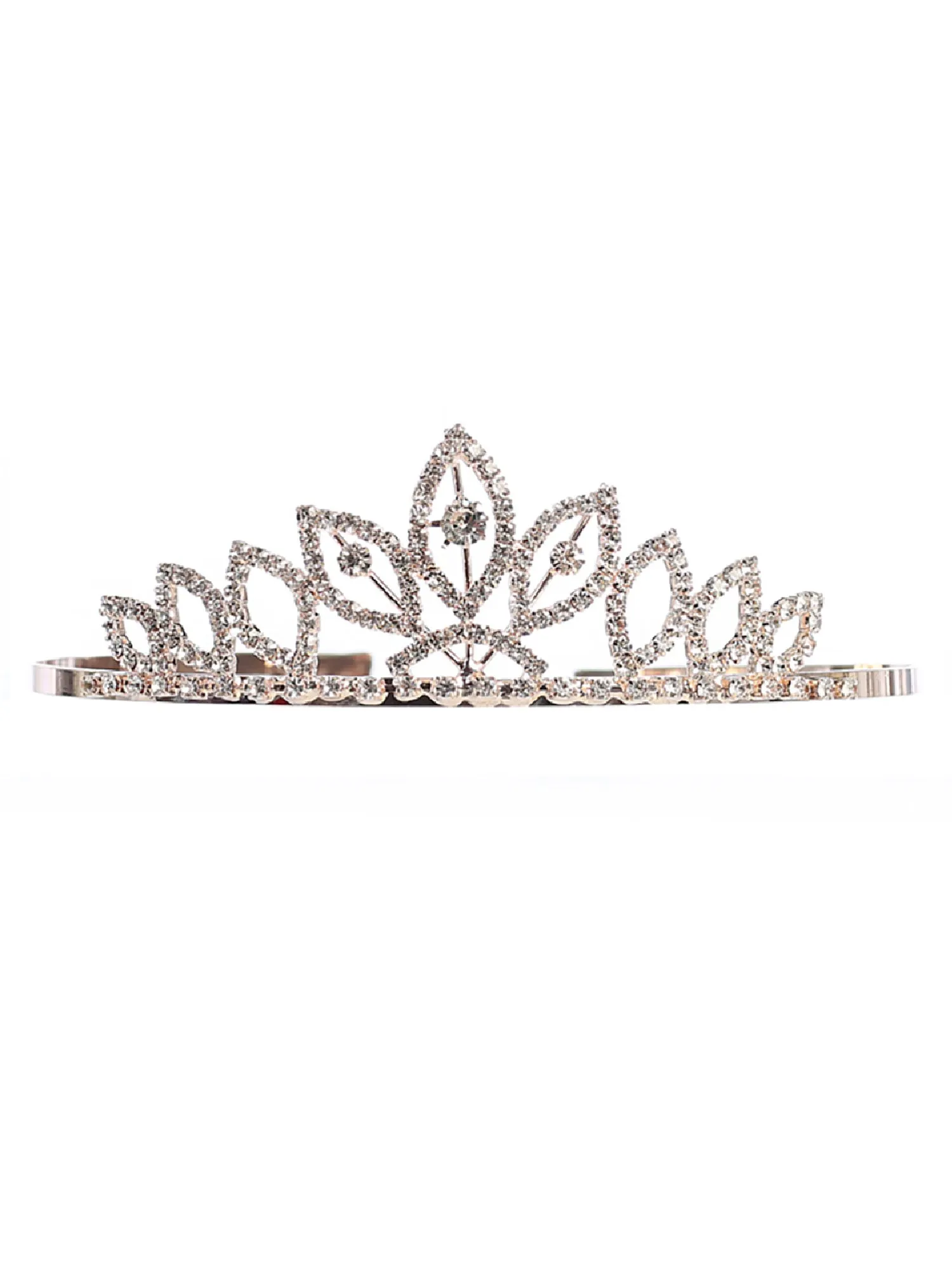 Girls Multi Color Leaf Pattern Rhinestone Wedding Pageant Tiara