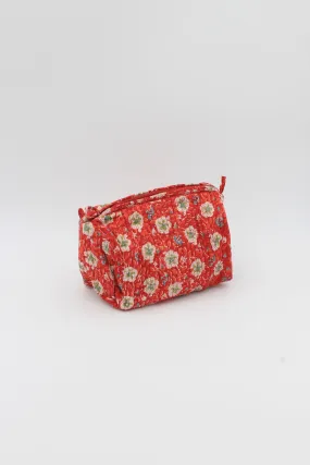Kits and Pouches Big  Handblock print orange
