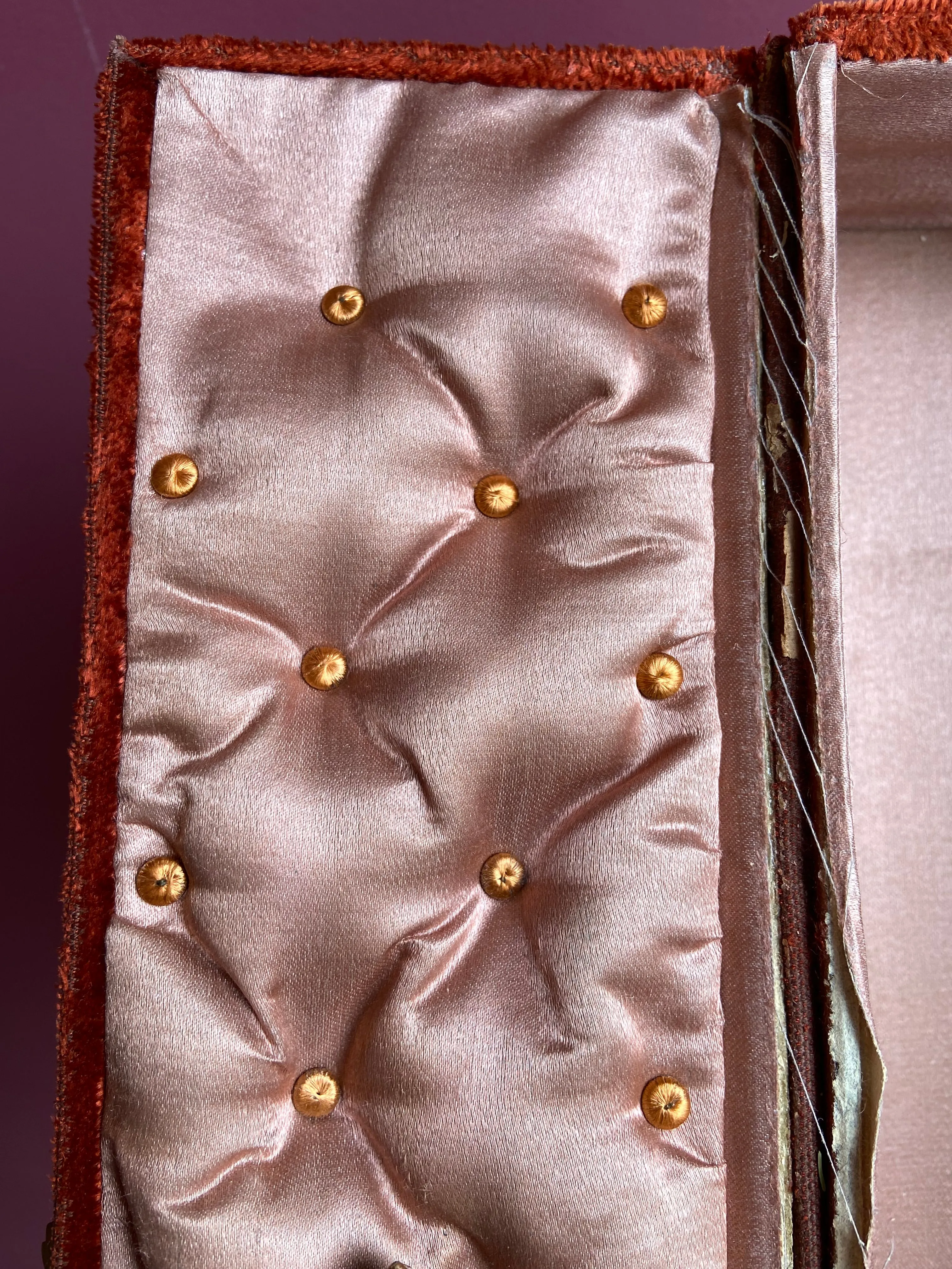 Napoleon III Velvet Jewelry Box