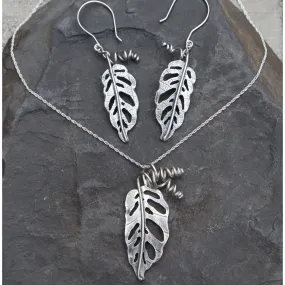 Personalized Monstera Adansonii Jewelry Set