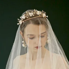 "Calais" - Gold Bridal Double Tiara