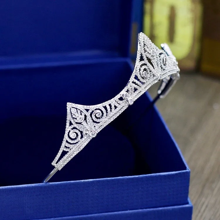"Danika" - Silver Cubic Zirconia Bridal Tiara