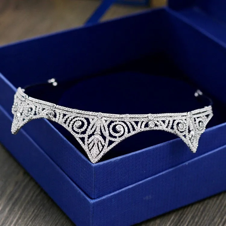 "Danika" - Silver Cubic Zirconia Bridal Tiara