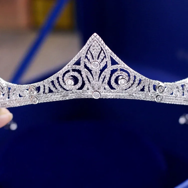 "Danika" - Silver Cubic Zirconia Bridal Tiara