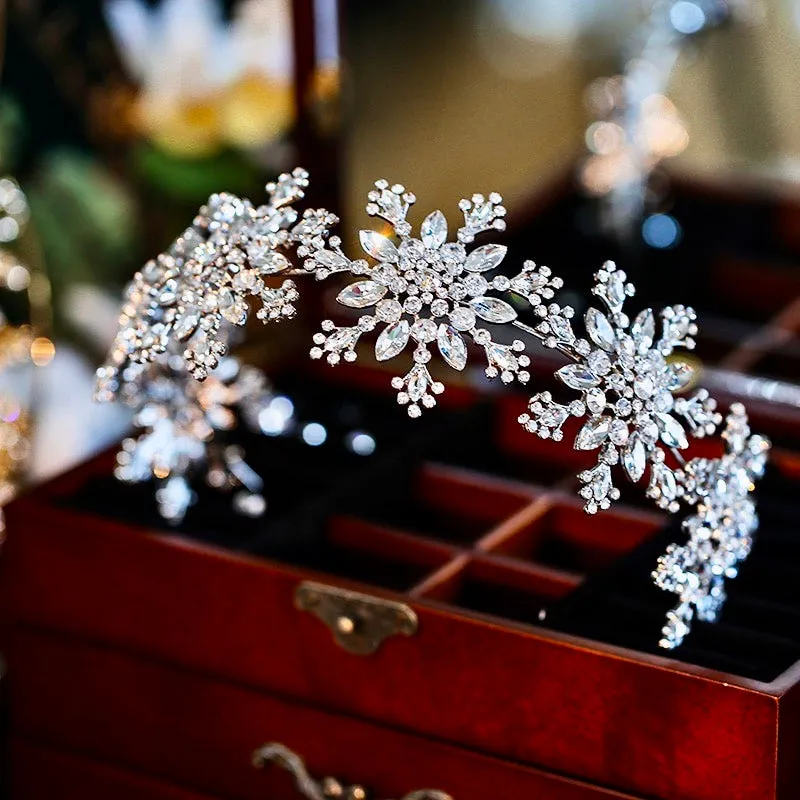 "Eira" - Winter Snowflake Bridal Headband