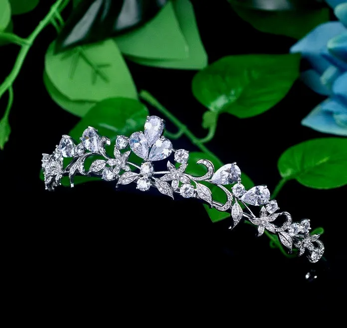 "Kyleigh" - Wedding Cubic Zirconia Tiara