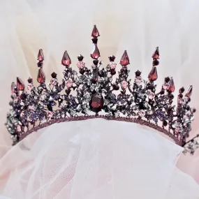 "Marquessa" - Victorian Gothic Red Bridal Tiara