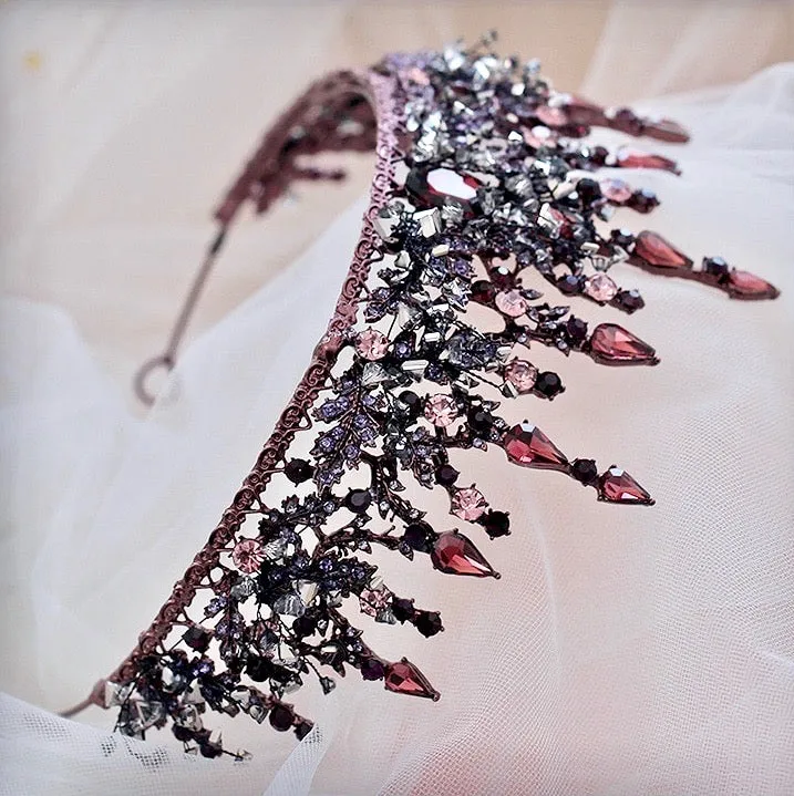 "Marquessa" - Victorian Gothic Red Bridal Tiara