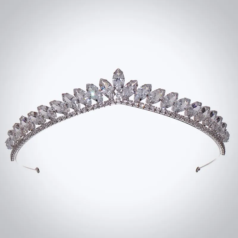 "Mona" - Delicate Wedding Cubic Zirconia Tiara