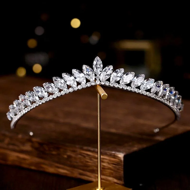 "Mona" - Delicate Wedding Cubic Zirconia Tiara