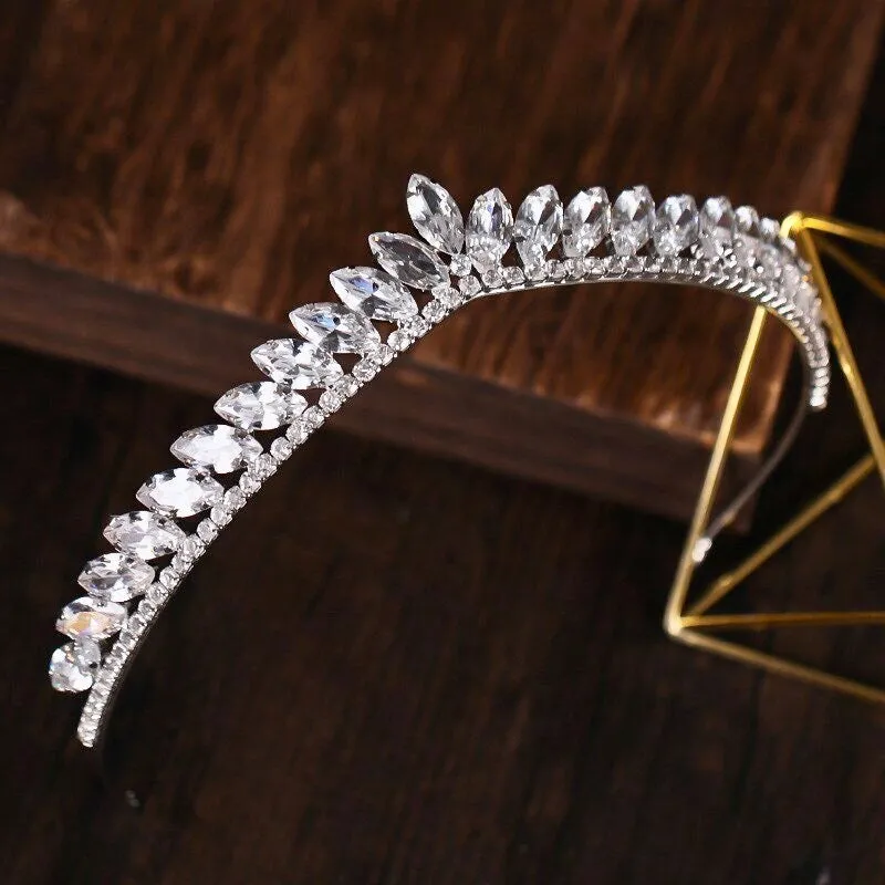 "Mona" - Delicate Wedding Cubic Zirconia Tiara