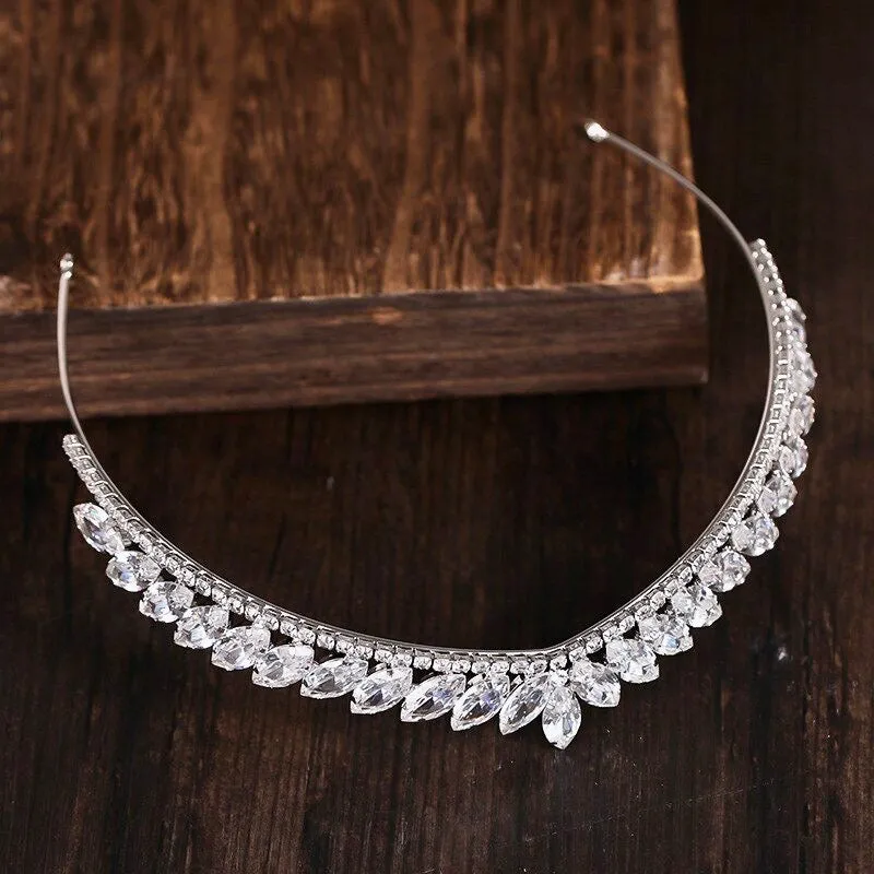 "Mona" - Delicate Wedding Cubic Zirconia Tiara