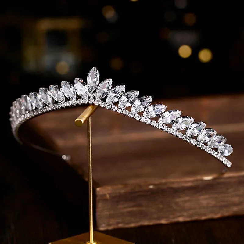"Mona" - Delicate Wedding Cubic Zirconia Tiara