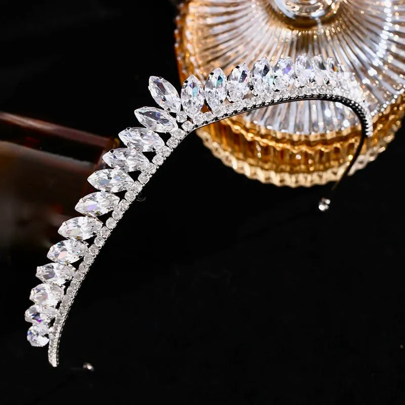 "Mona" - Delicate Wedding Cubic Zirconia Tiara