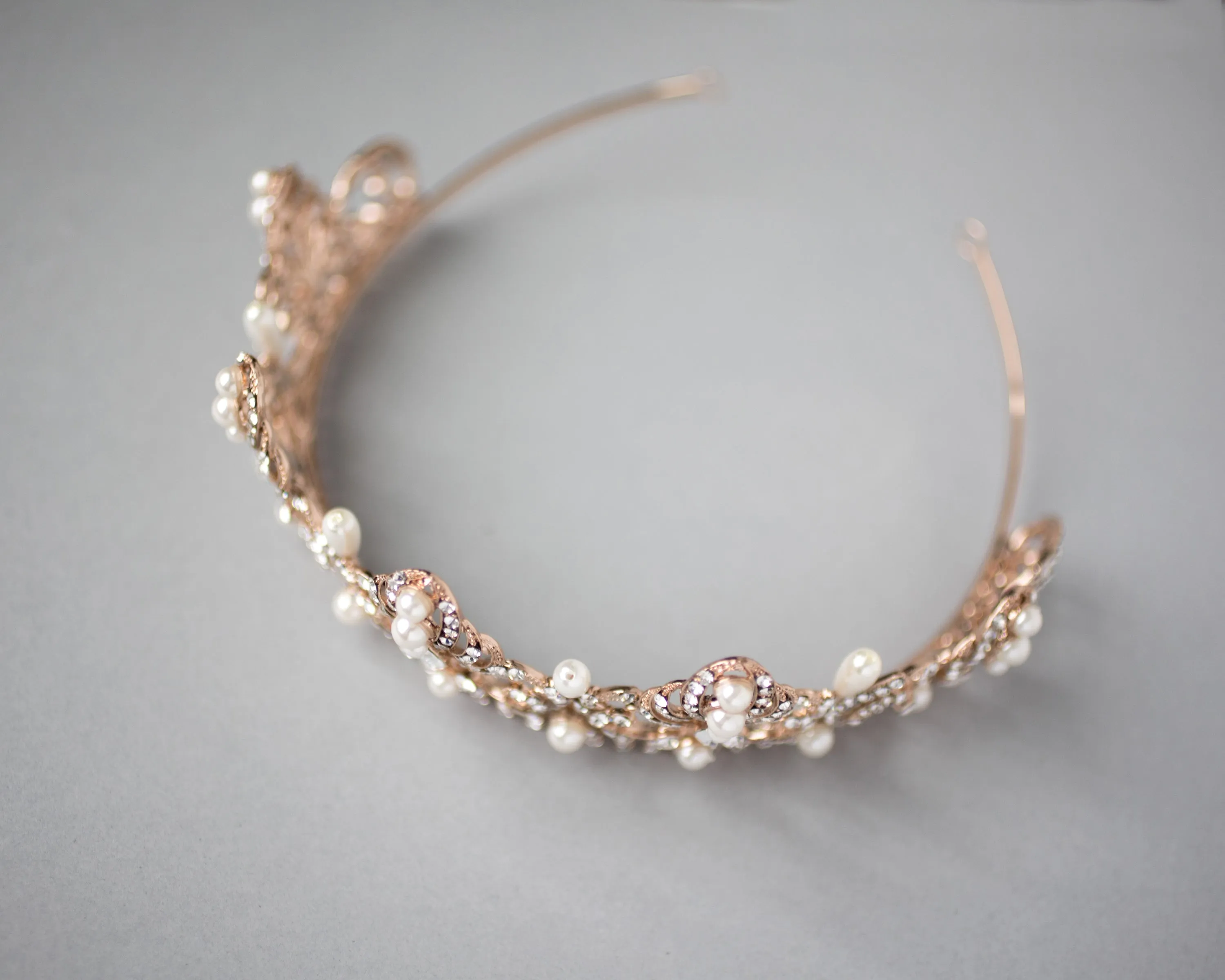 Regal Tiara of Tiara Drop Pearls