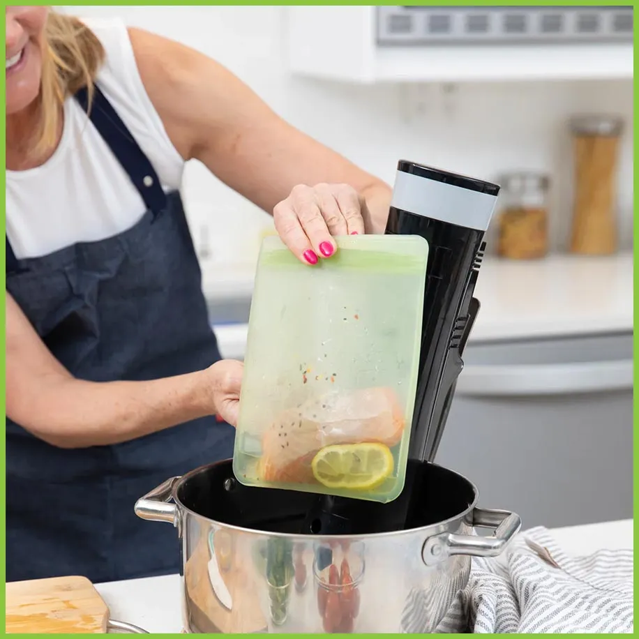 Reusable Silicone Freezer Bags - Zip-Lock Food Storage Bags | Bumkins