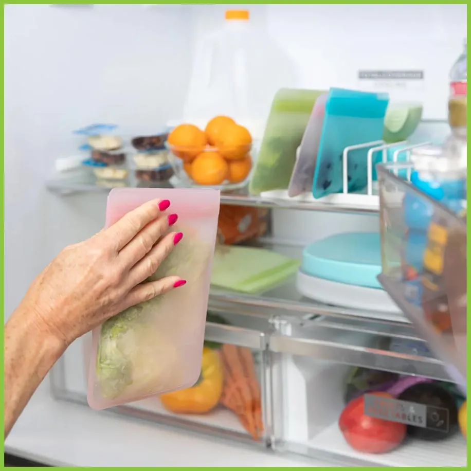 Reusable Silicone Freezer Bags - Zip-Lock Food Storage Bags | Bumkins