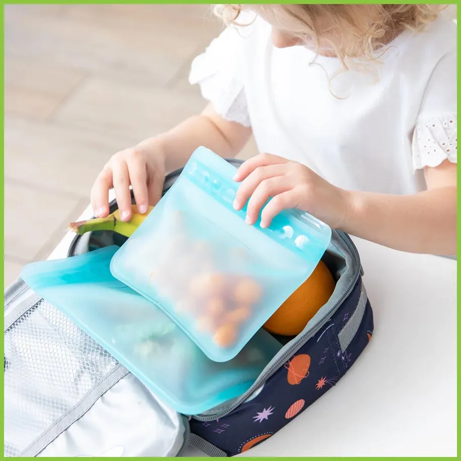 Reusable Silicone Freezer Bags - Zip-Lock Food Storage Bags | Bumkins