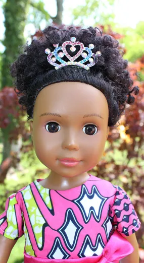Rhinestone Multicolored Tiara for 18" dolls