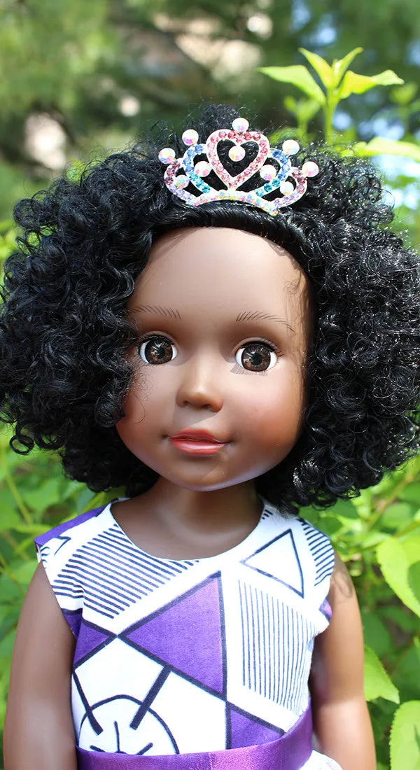 Rhinestone Multicolored Tiara for 18" dolls