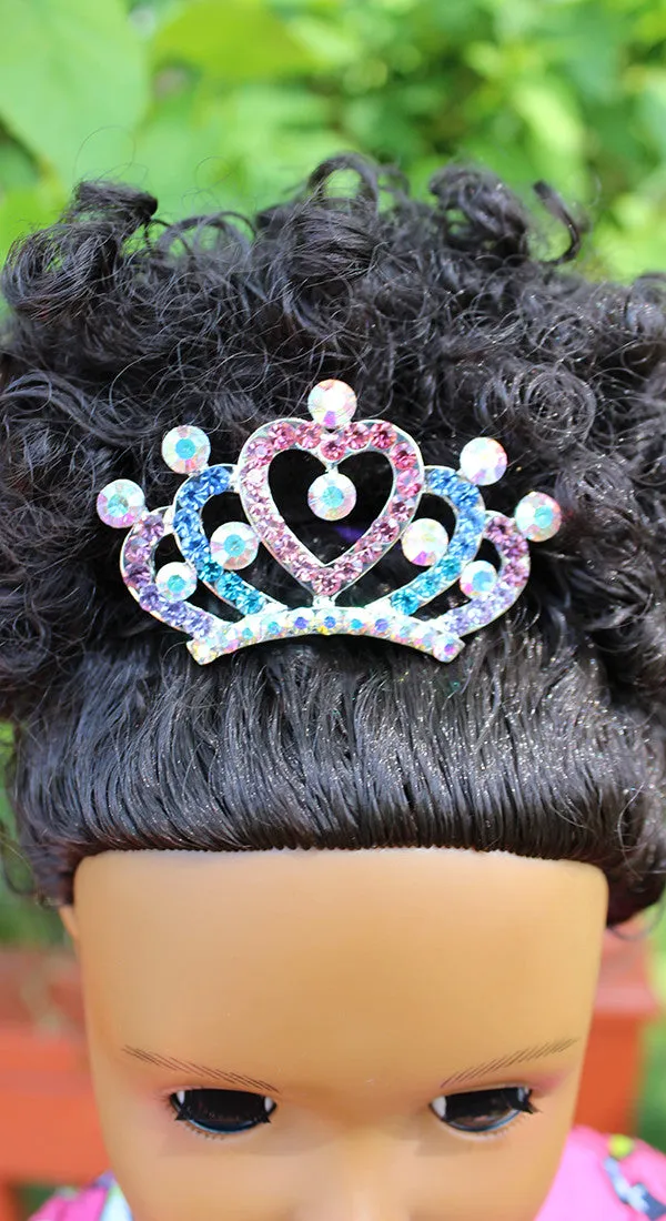 Rhinestone Multicolored Tiara for 18" dolls