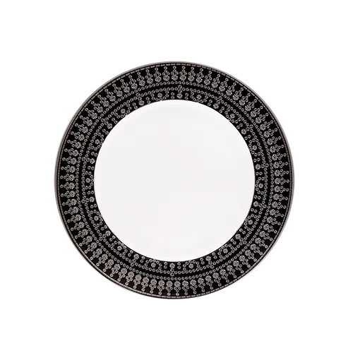 Set of 2 Dessert Plates Tiara black platinum