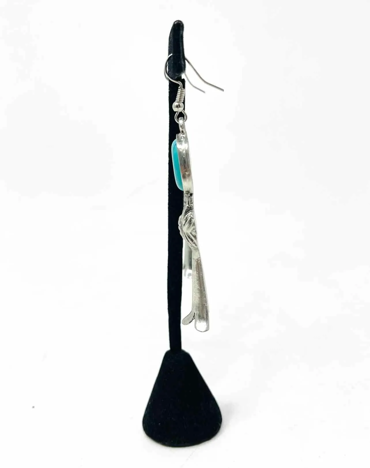 Silver/Blue Southwest Metal Jewelry Earrings