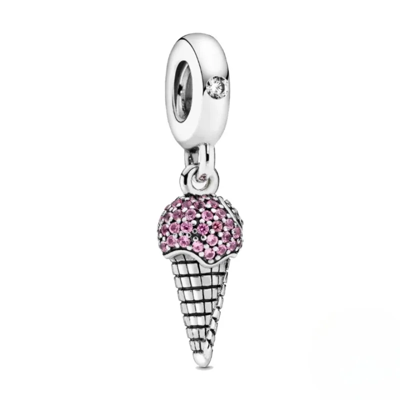 Sterling Silver Murano Dangle Charm Jewelry