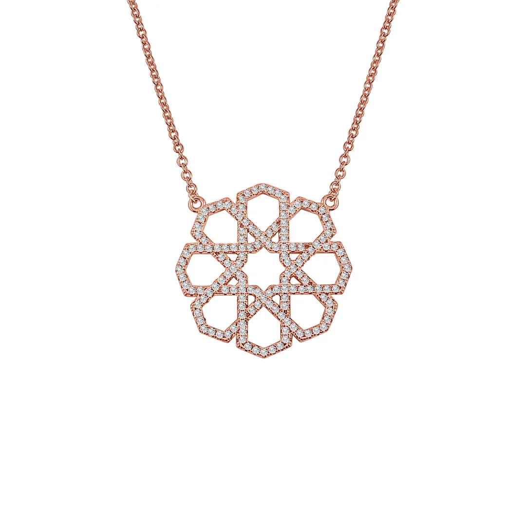 Sterling Silver Pave Marrakesh Style Necklace