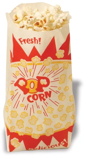 Winco Benchmark 41002 Popcorn Paper Bags 1.5 Ounce Pack of 1000 | Denson CFE